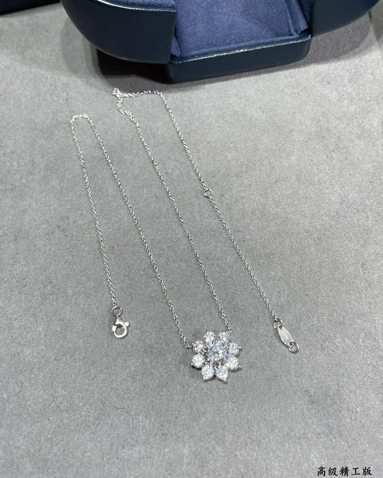 Floral Cluster Multi-Stone Pendant Necklace 3