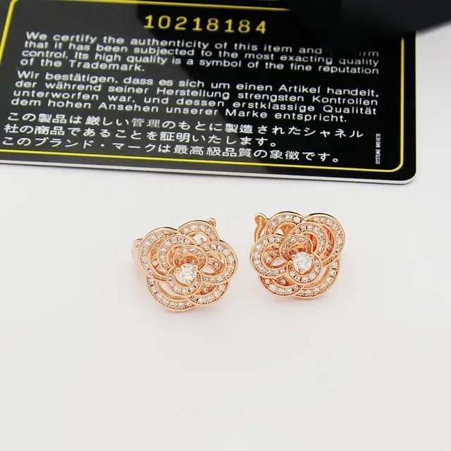 Floral Pavé-Set Openwork Stud Earrings 8