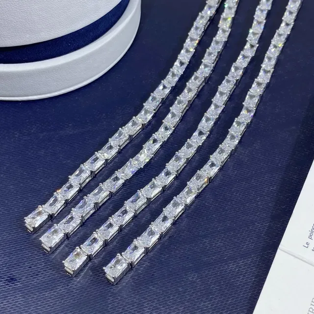 Fred Baguette-Cut Channel-Set Silver-Tone Bracelet 2