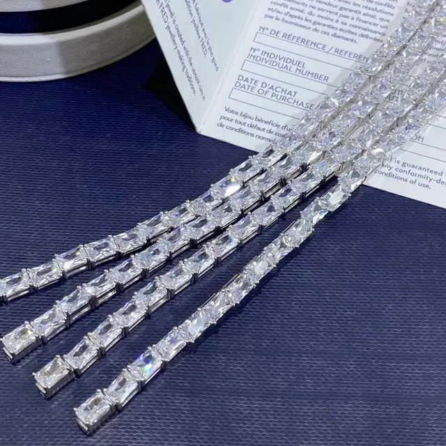 Fred Baguette-Cut Channel-Set Silver-Tone Bracelet 4