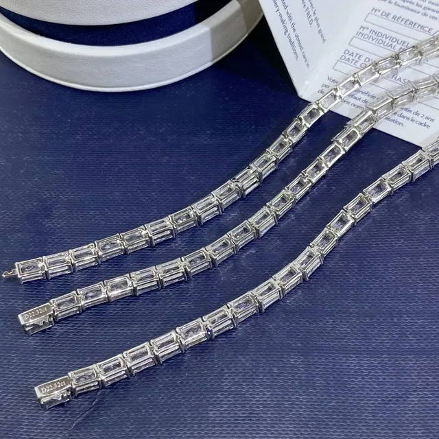 Fred Baguette-Cut Channel-Set Silver-Tone Bracelet 7
