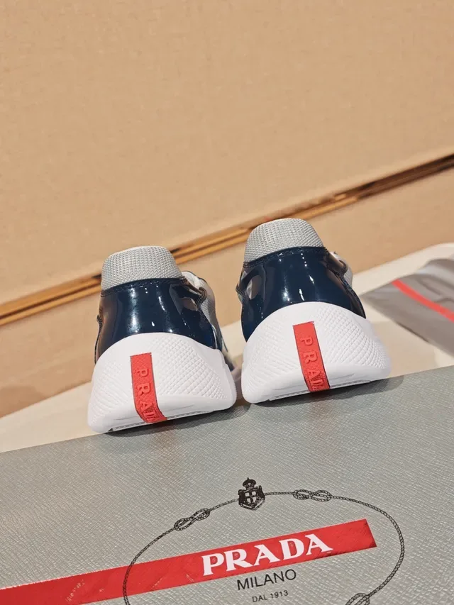 Glossy Blue and Navy Mesh Lifestyle Sneaker 3