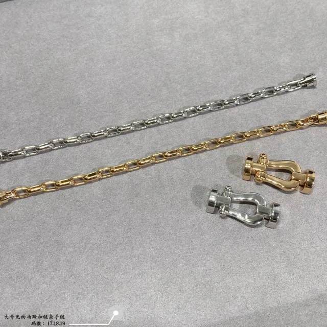 Gold and Silver Shackle-Link Chain Bracelets 5