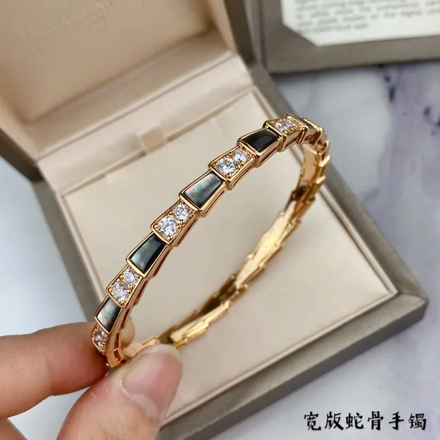 Gold Green Segmented Bangle Pavé Crystal Accents Bracelet 4