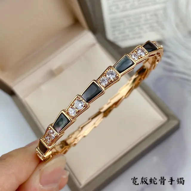 Gold Green Segmented Bangle Pavé Crystal Accents Bracelet 8