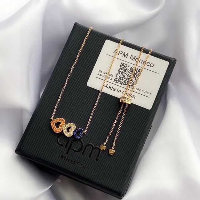 Gold Multicolor Chain Adjustable Slider Clasp Necklace 5