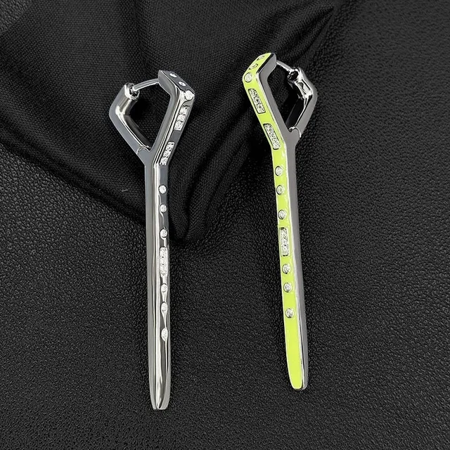 Gold Navy T-Bar Stand Lime-Green Clamp Jewelry 4