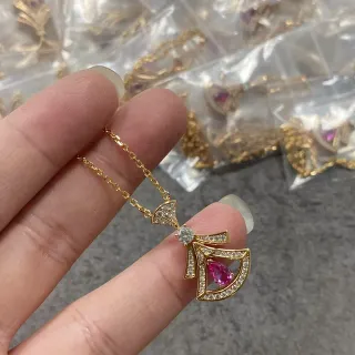 Collier Pavé-Set Or Rose