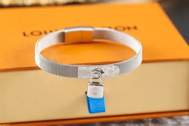 Gold Silver Mesh Band Padlock Clasp Bracelet 4