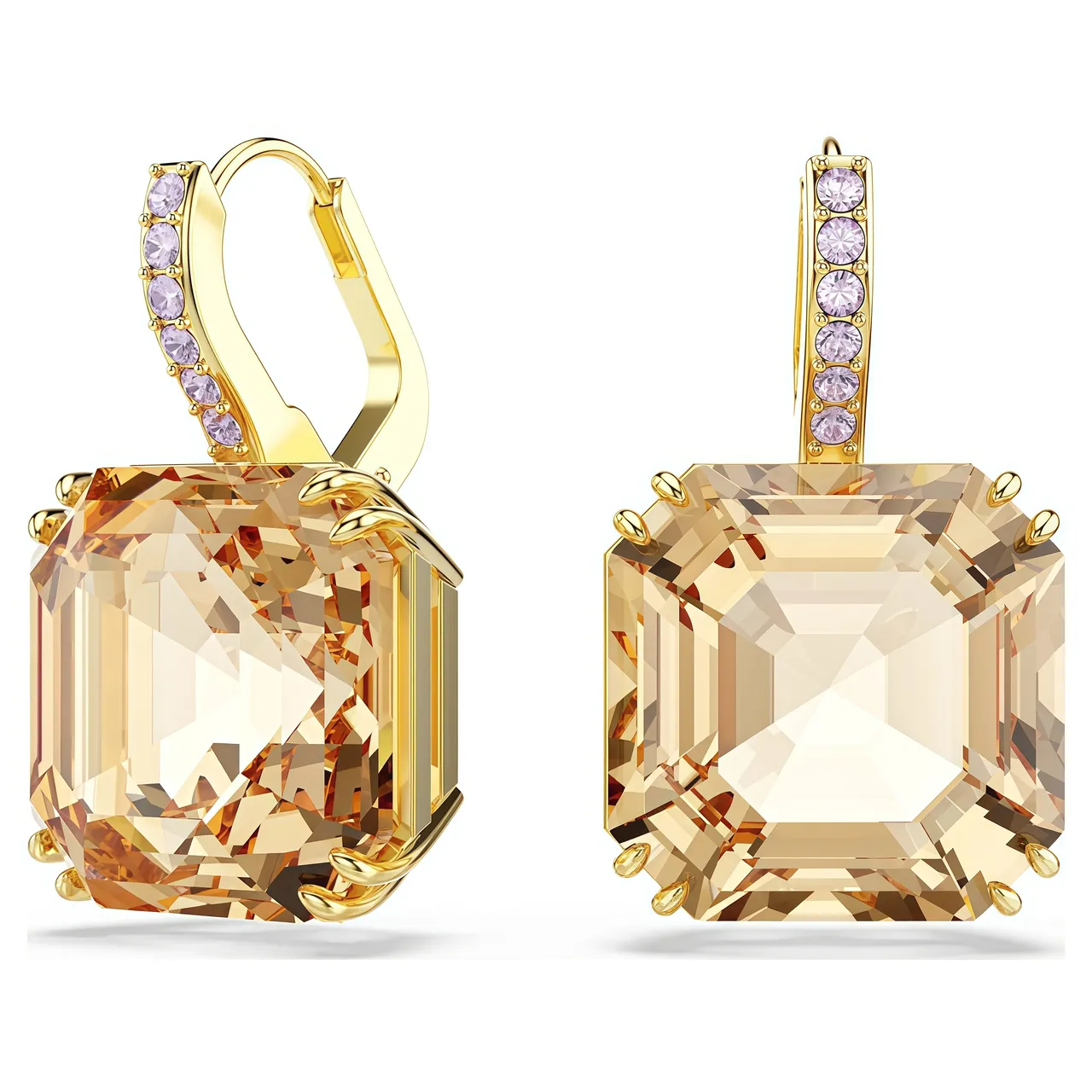 Gold-Tone Cushion-Cut Citrine Statement Necklace 24