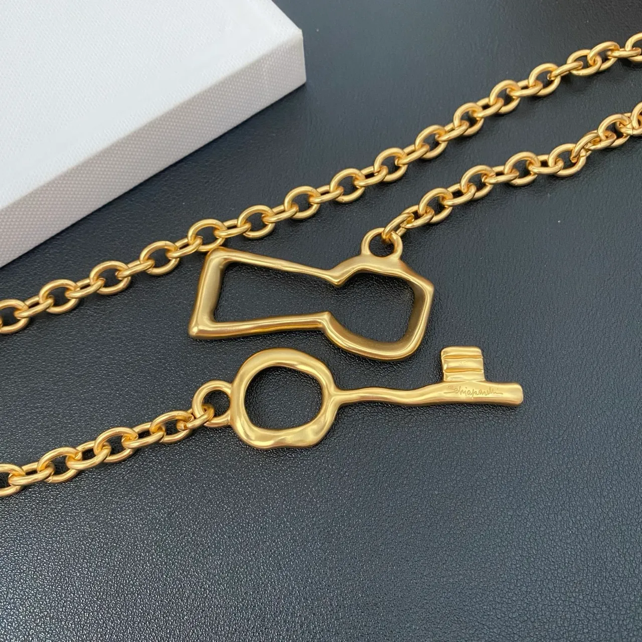 Gold-Tone Dual Key Pendant Necklace 3