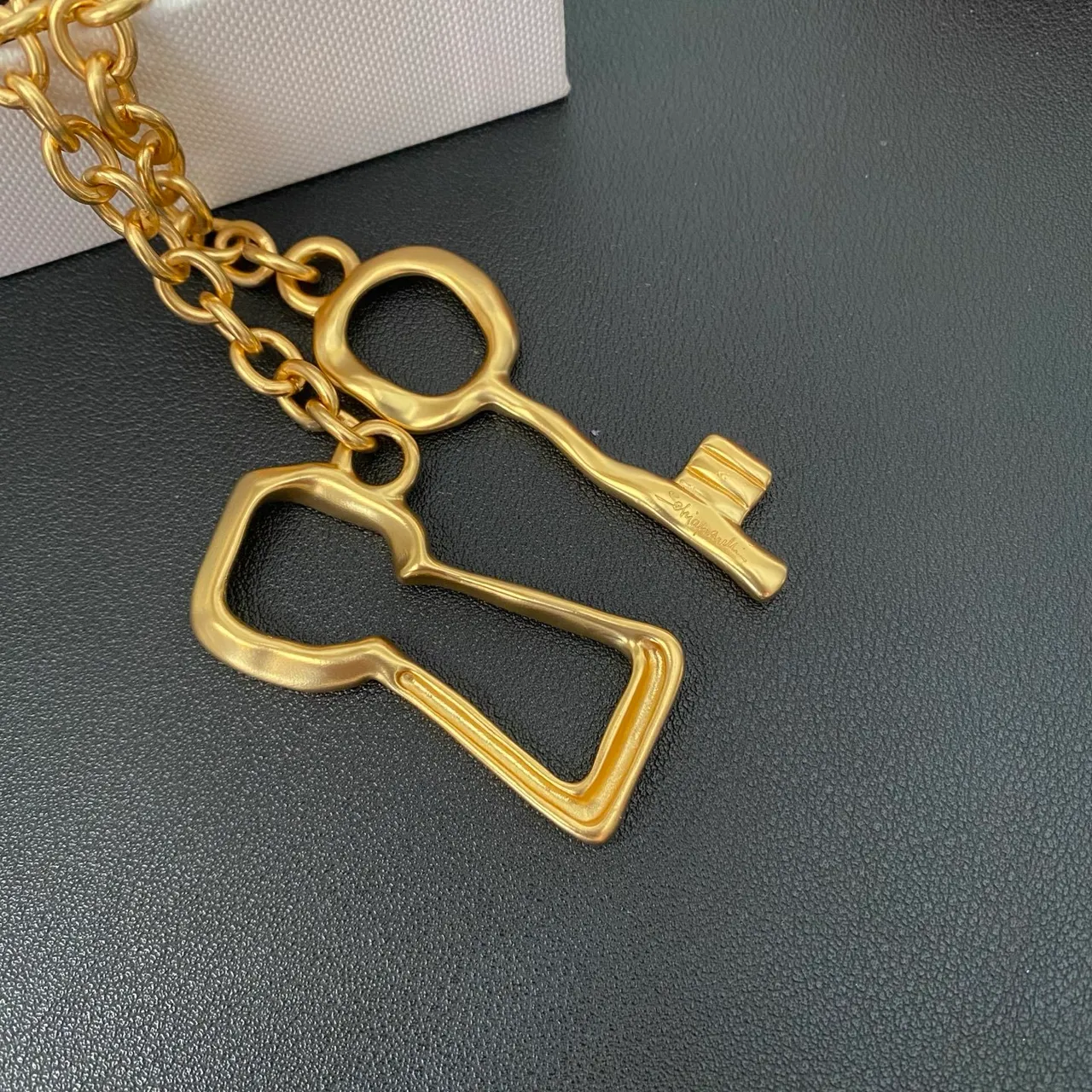 Gold-Tone Dual Key Pendant Necklace 4