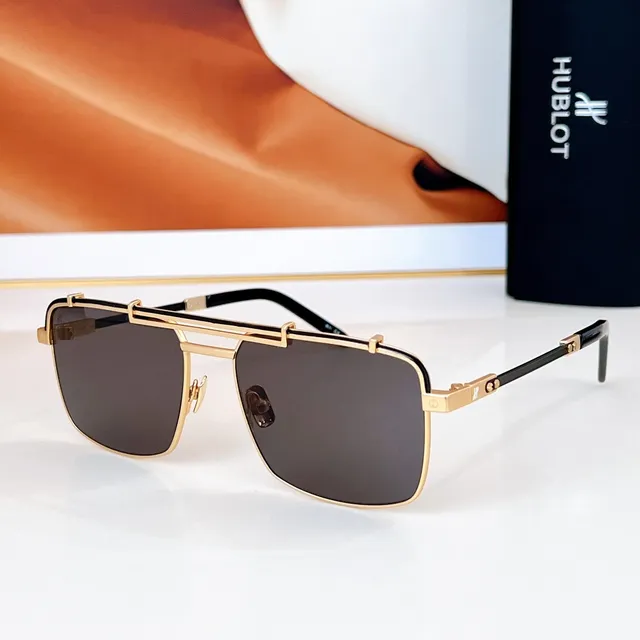 Gold-Tone Metal Frame Blue Mirrored Lens Sunglasses 7