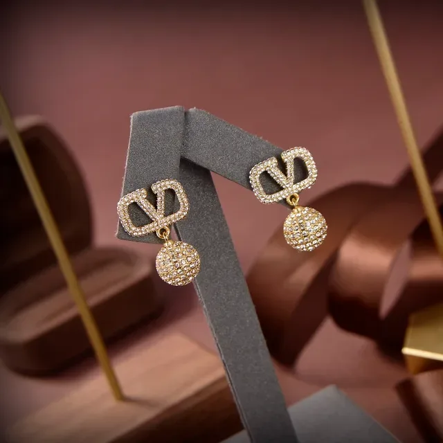 Gold-Tone Pavé Crystal Bow and Bead Drop Earrings 3