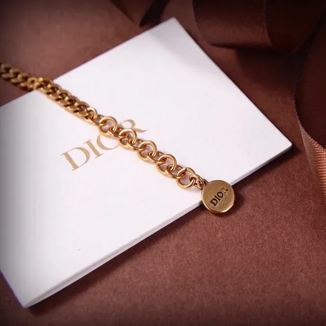 Gold-Tone Pavé Script Nameplate Curb Chain Bracelet 4
