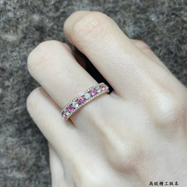 Bagues en or avec gemmes roses et coral incrusté, ornées 8