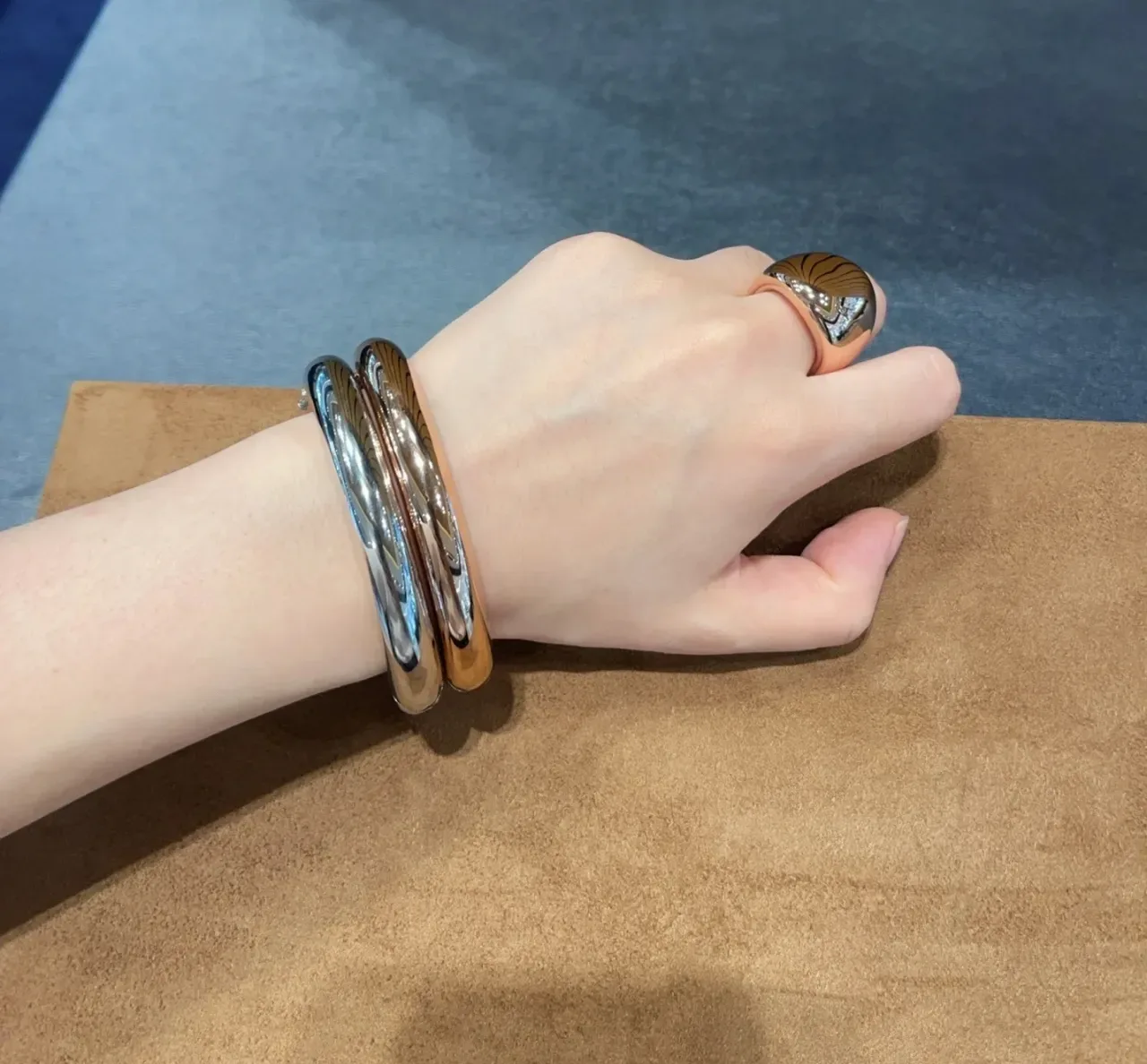 Gold-Tone Smooth Bangle Bracelet 3