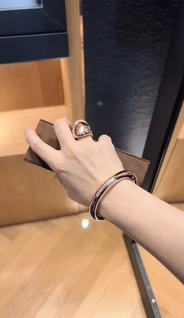 Gold-Tone Smooth Bangle Bracelet 4