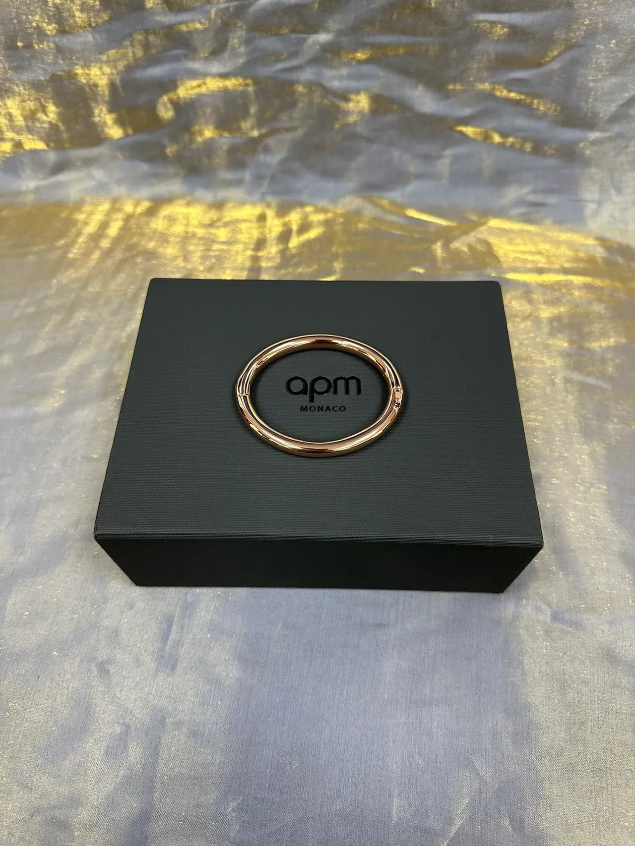 Gold-Tone Smooth Bangle Bracelet 6