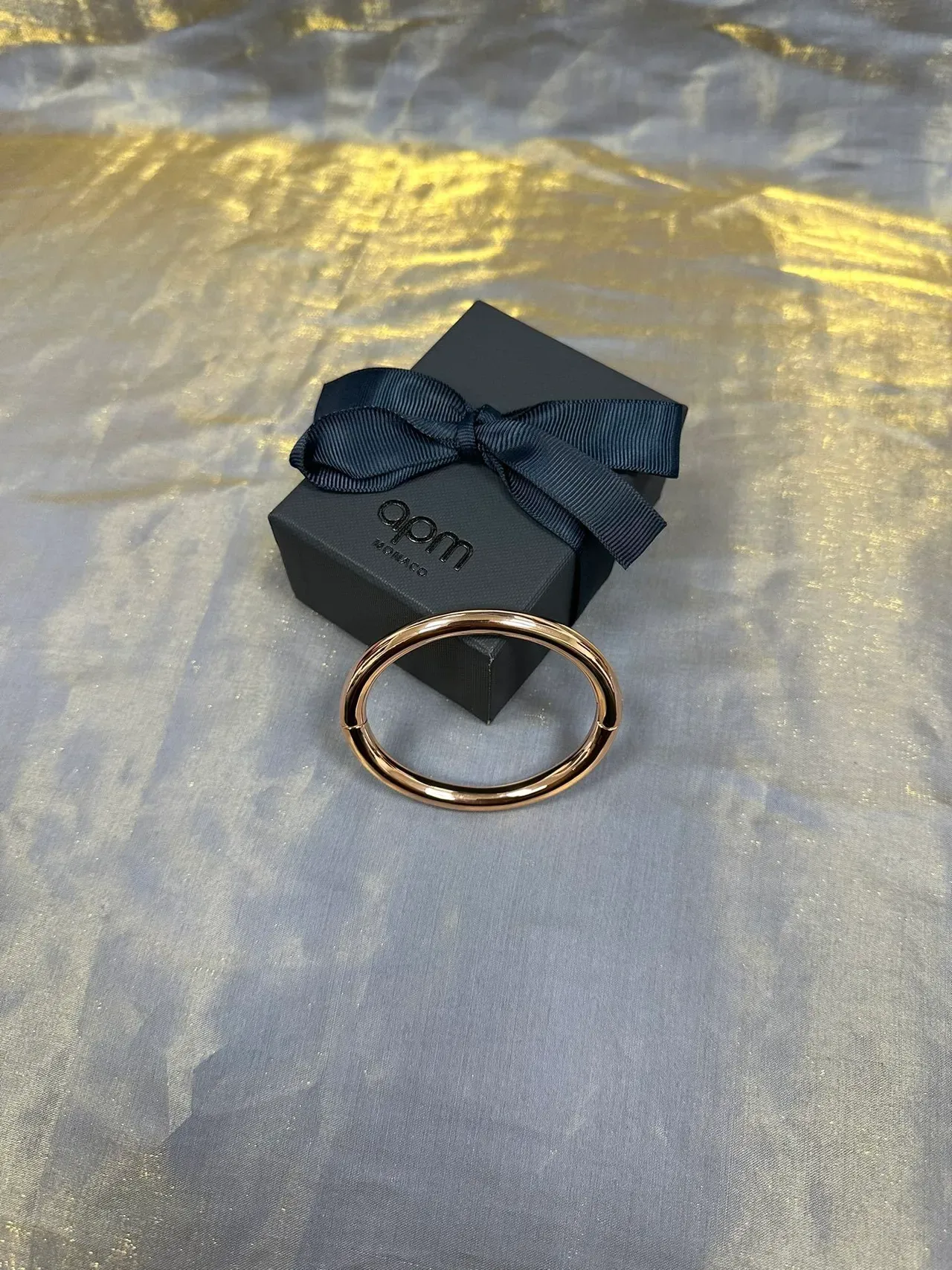 Gold-Tone Smooth Bangle Bracelet 8