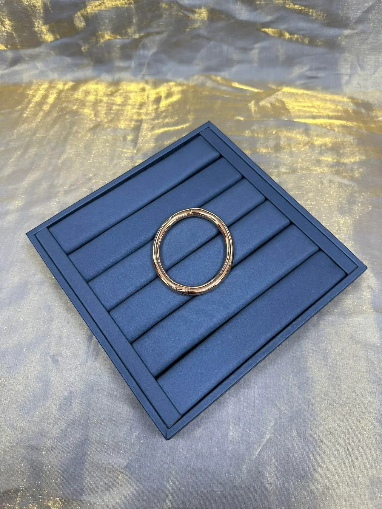 Gold-Tone Smooth Bangle Bracelet 9