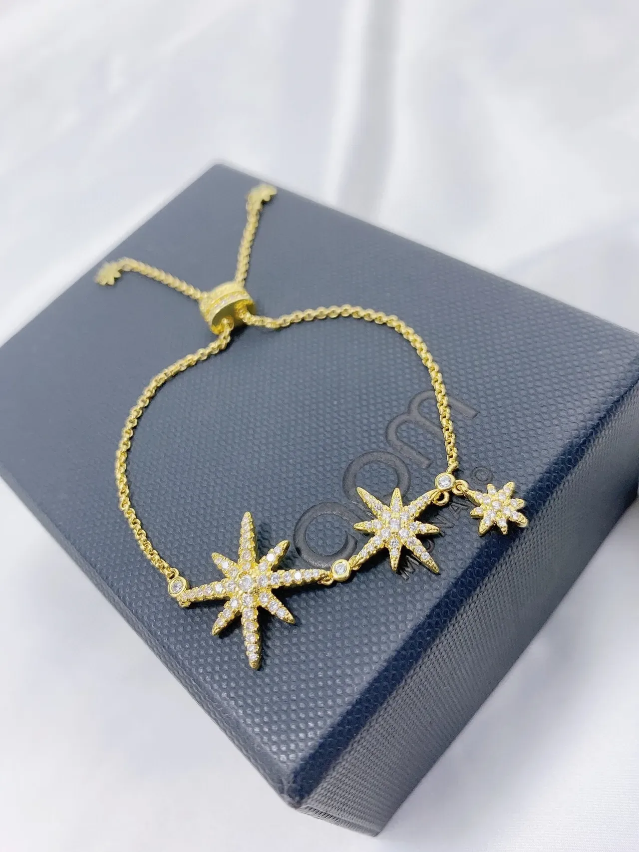 Gold-Tone Star Charm Pavé Crystal Bracelet 4