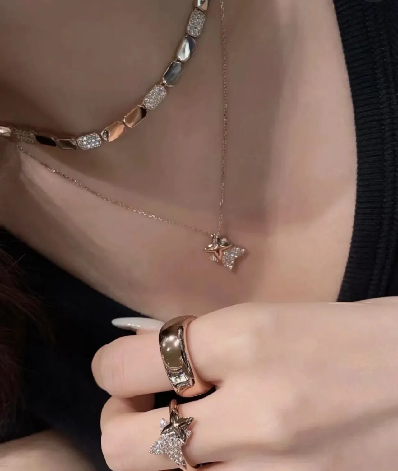 Gold-Toned Multi-Band Stacked Ring 2