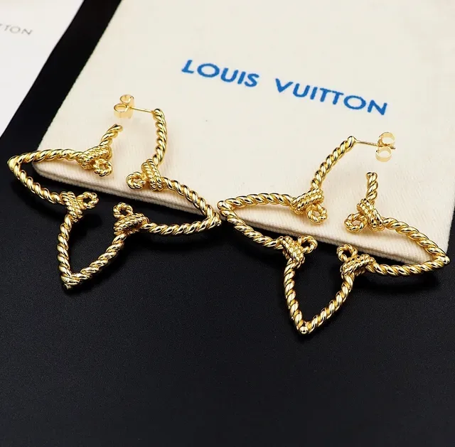 Gold Twisted Rope Knot Detail Earrings 5