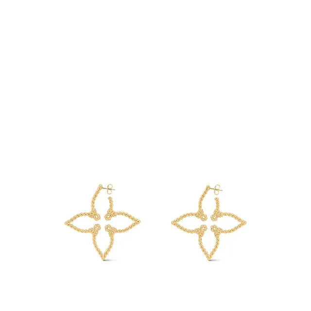 Gold Twisted Rope Knot Detail Earrings 12