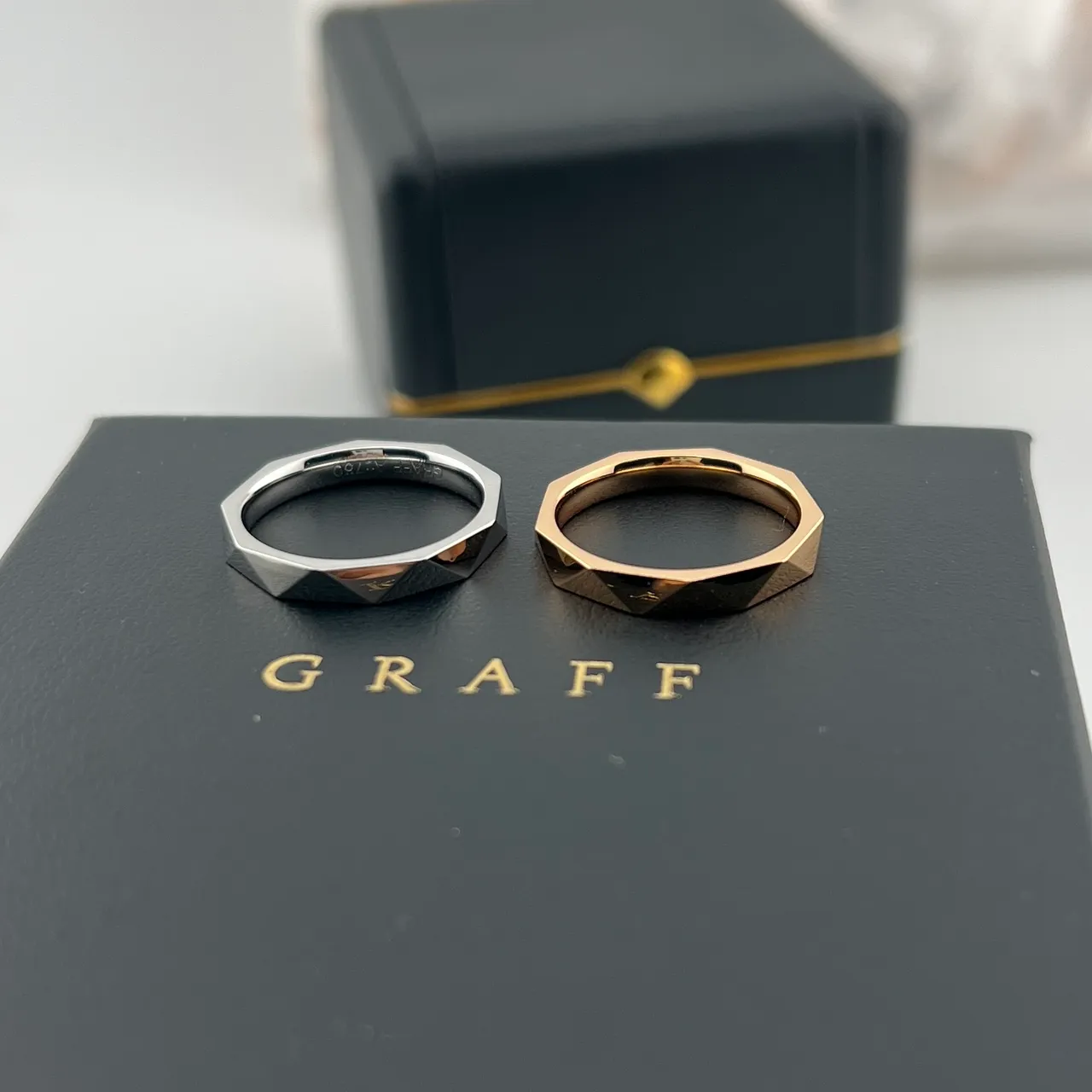 GRAFF Faceted Octagonal Two-Tone Ring Set Rings 1