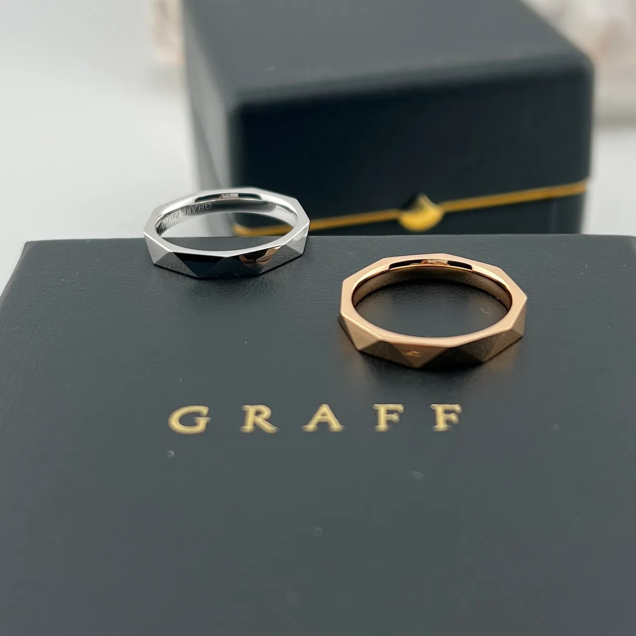 GRAFF Faceted Octagonal Two-Tone Ring Set Rings 6