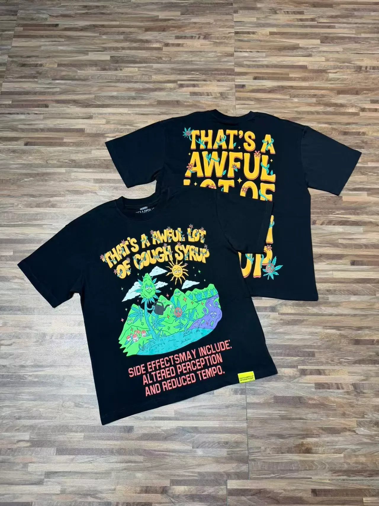 Graphic Print Crew Neck Short Sleeve Oversized T-Shirt 2