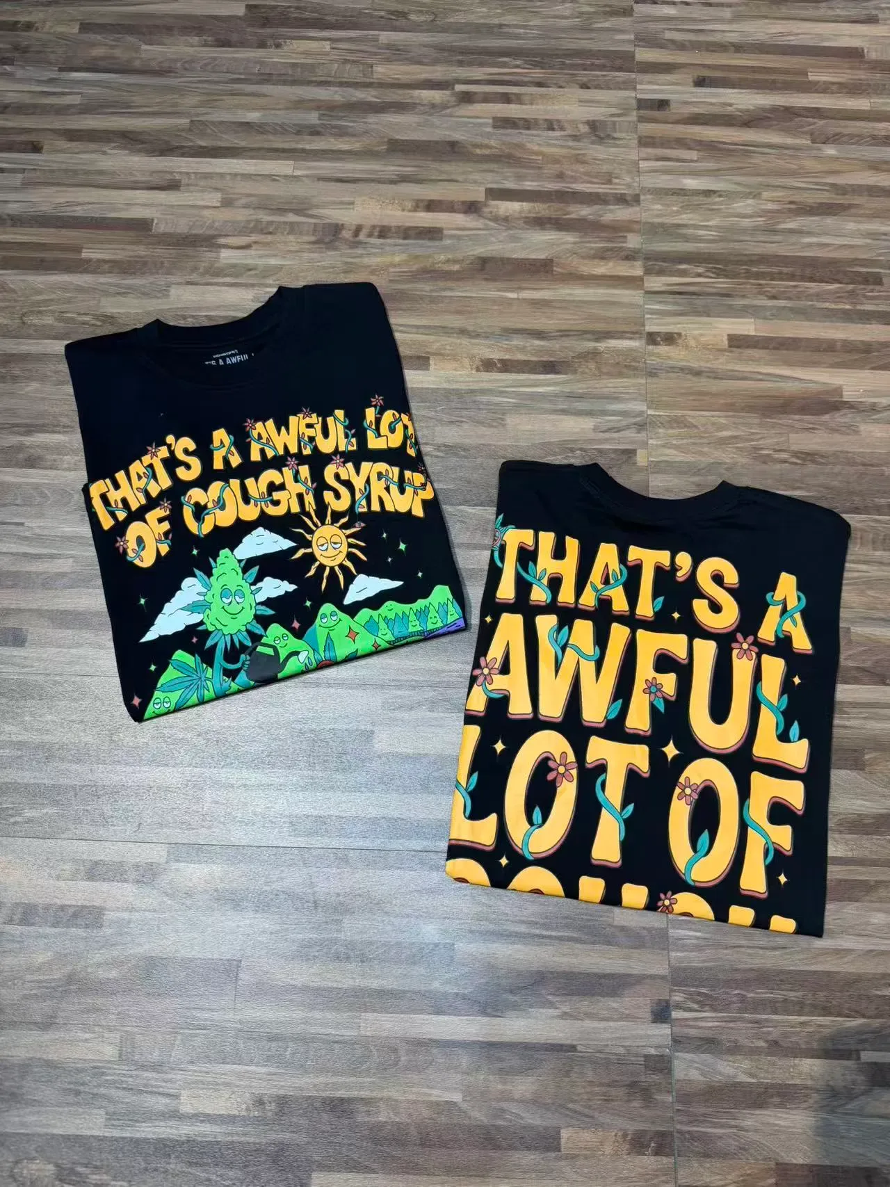 Graphic Print Crew Neck Short Sleeve Oversized T-Shirt 3