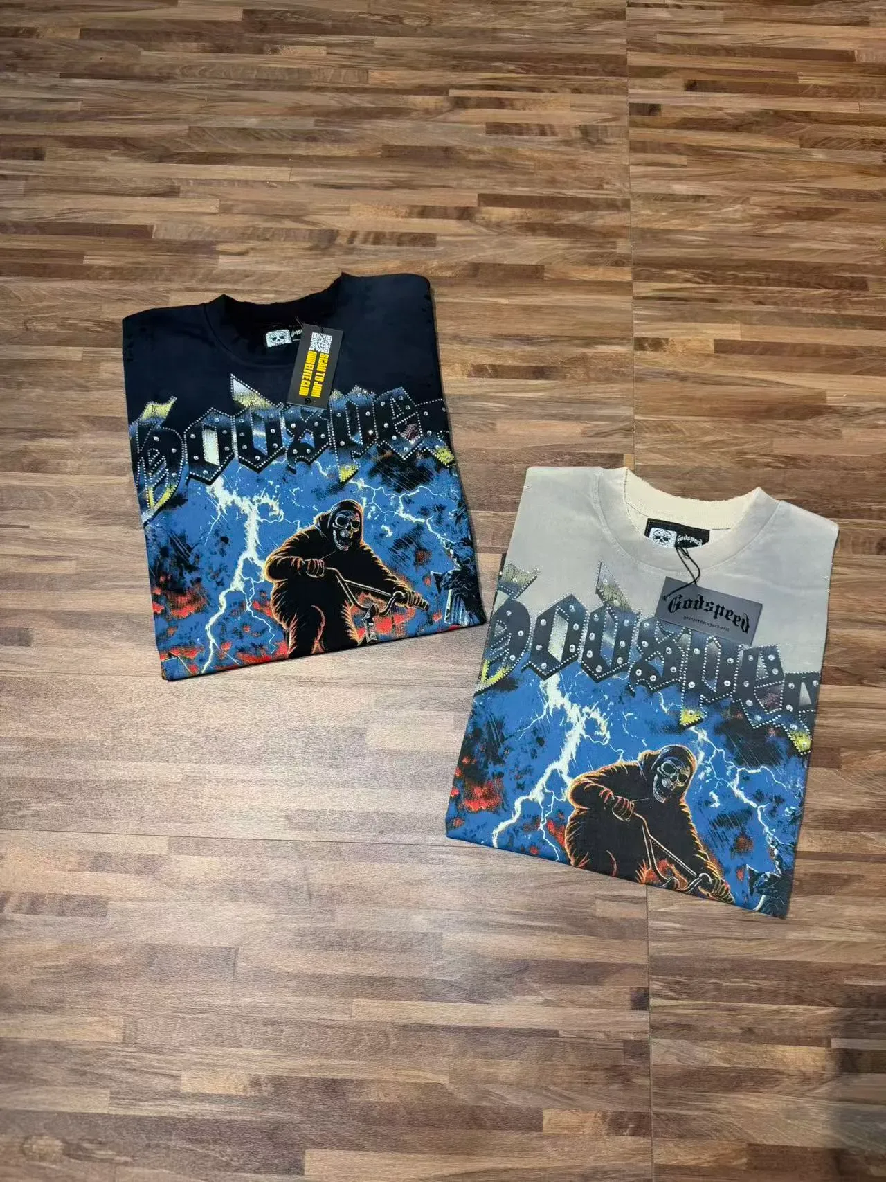 Graphic Print Distressed Oversized T-Shirt 6