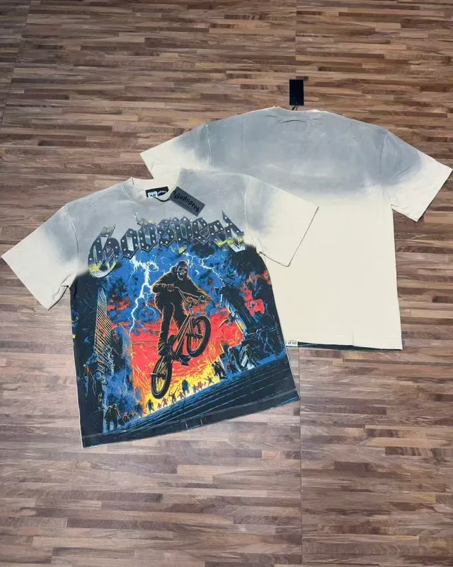 Graphic Print Distressed Oversized T-Shirt 7