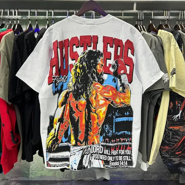 Graphic-Print Oversized Box-Cut T-Shirt 9