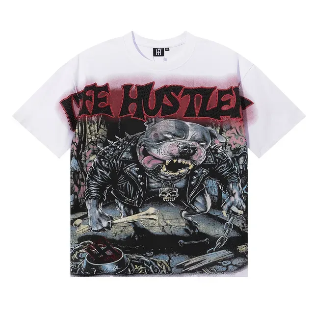 Graphic-Print Oversized Punk-Style T-Shirt 5