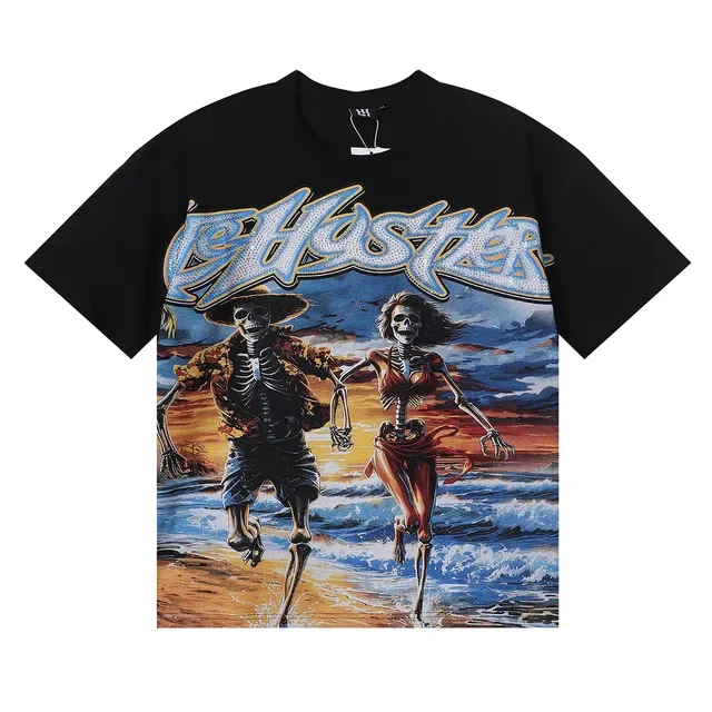 Graphic Skeleton Beach Print T-Shirt 3
