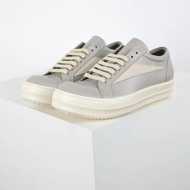 Gray and Cream Two-Tone Panelled Cupsole Lifestyle Sneakers 2