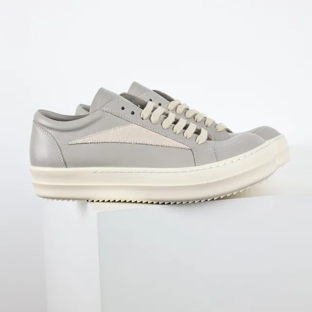 Gray and Cream Two-Tone Panelled Cupsole Lifestyle Sneakers 3