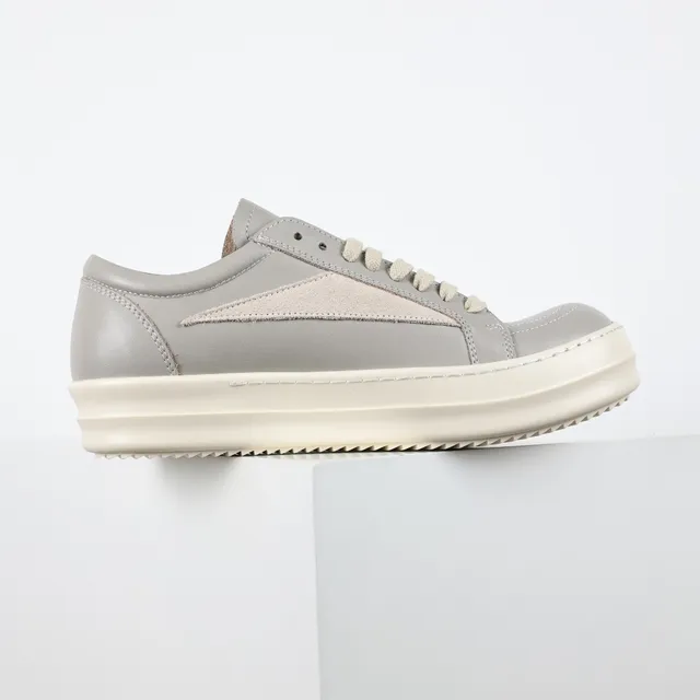 Gray and Cream Two-Tone Panelled Cupsole Lifestyle Sneakers 7