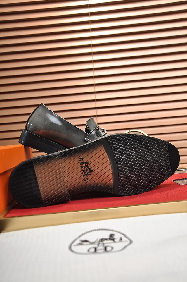 Gray Patent Leather Horsebit Strap Loafer 3