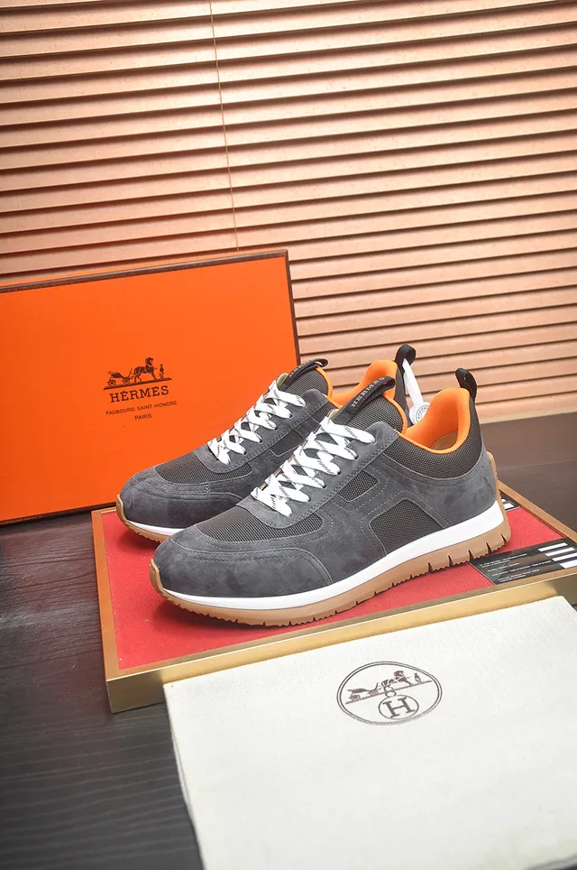 Gray Suede and Mesh Low-Top Lifestyle Sneaker 4