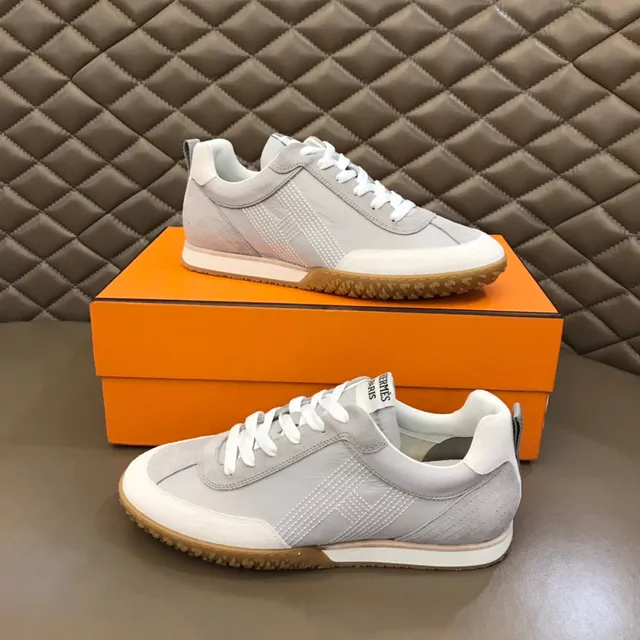 Gray White Low-Top Lace-Up Sneakers 6