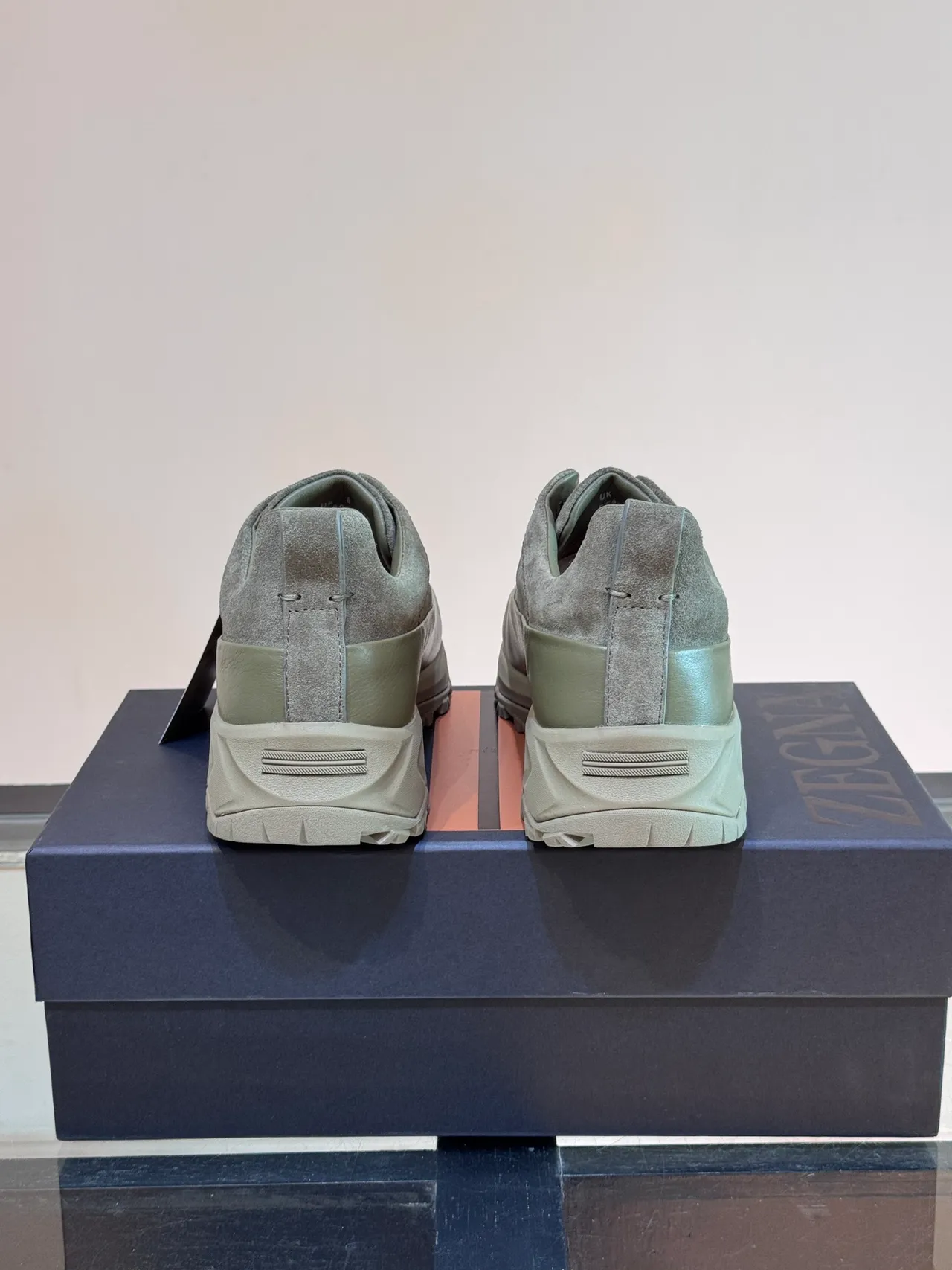 Green Beige Slip-On Suede Upper Lifestyle Sneakers 3