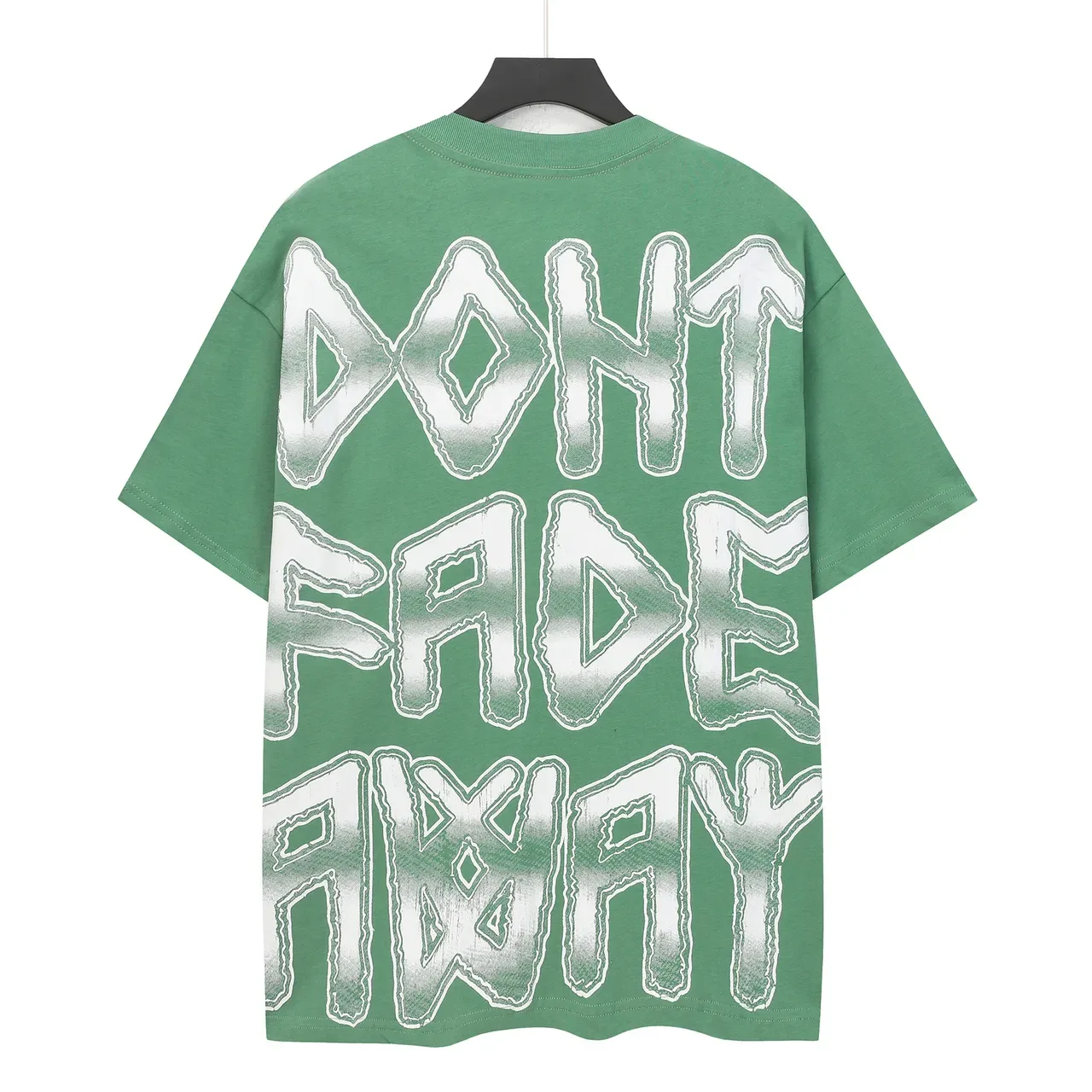 Green Oversized Double-Sided Graphic Print T-Shirt 3