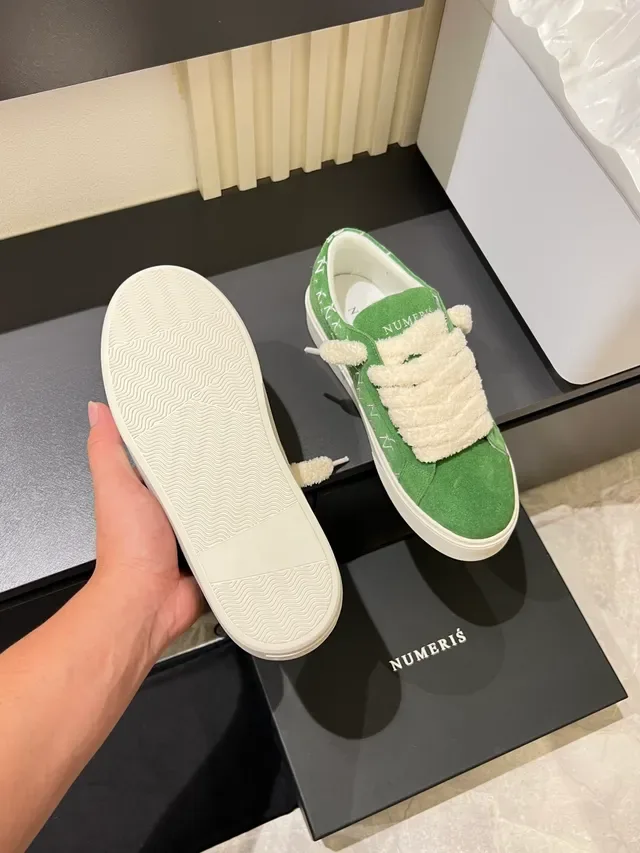 Green Suede Monogram Slip-On Sneaker 4