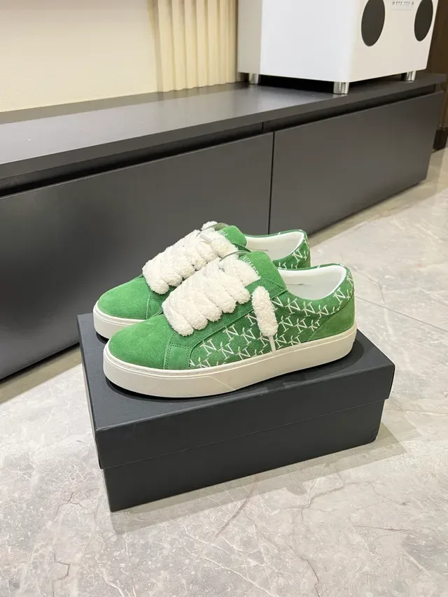 Green Suede Monogram Slip-On Sneaker 5