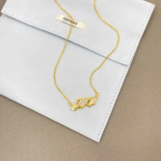 HEFANG 金色透明链鱼形吊坠项链
