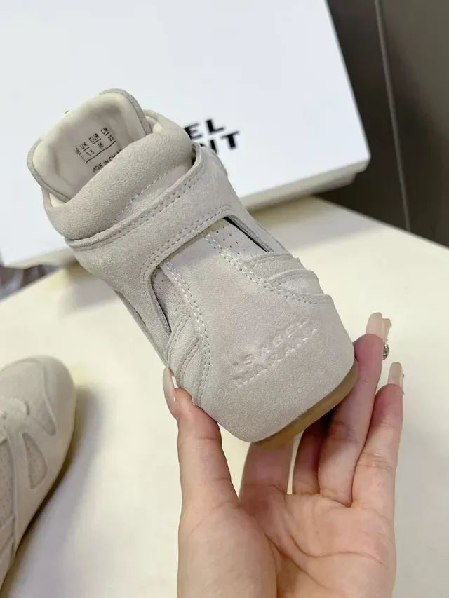 Isabel Marant Beige Suede High-Top Lifestyle Sneakers 3